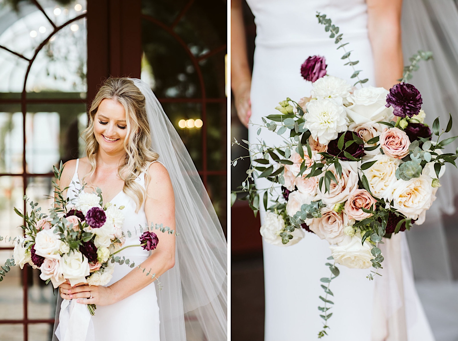 Vibrant Wedding At Siren Song Vineyard: bride portraits with her bouquet