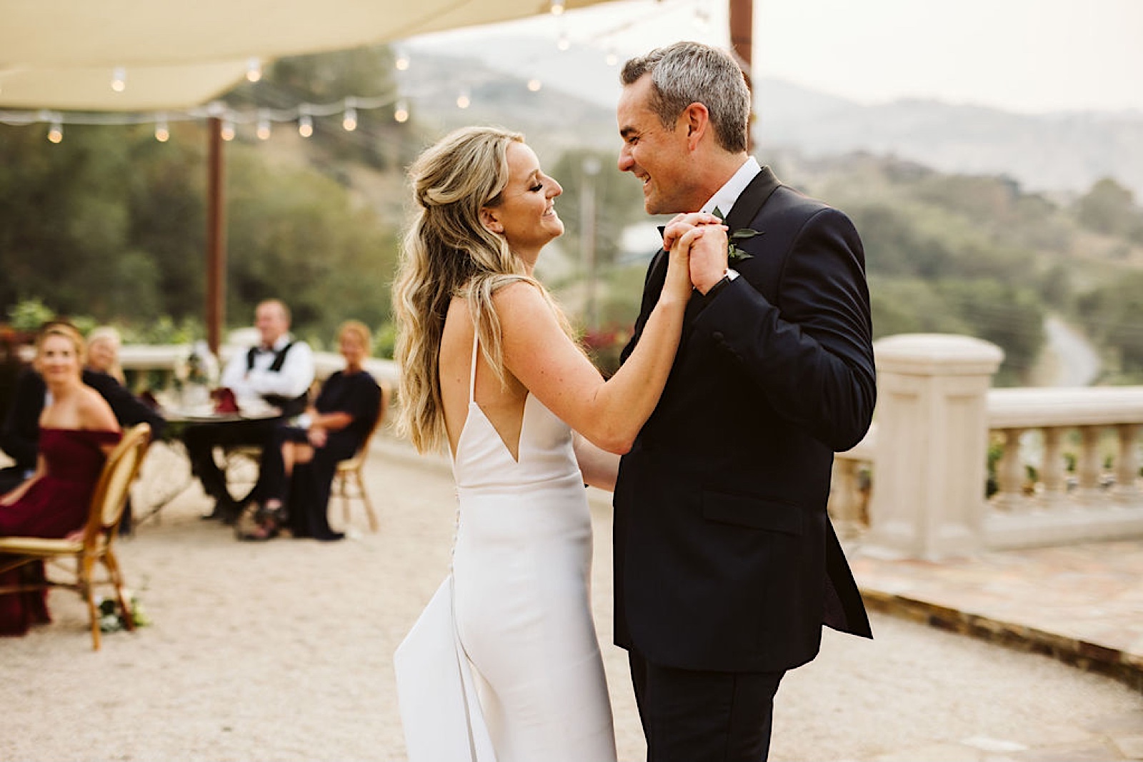 Vibrant Wedding At Siren Song Vineyard: bride and groom first dance