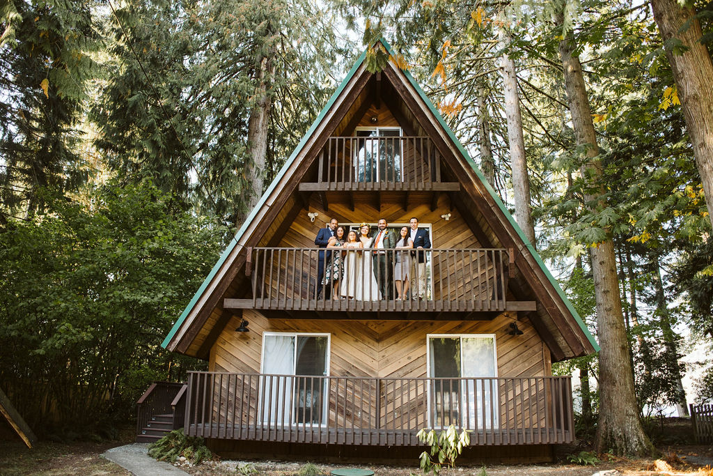 a-frame airbnb intimate wedding